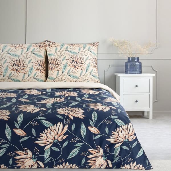 NIKA 49 SATIINISETTI 140 X 200 CM NAVY BLUE