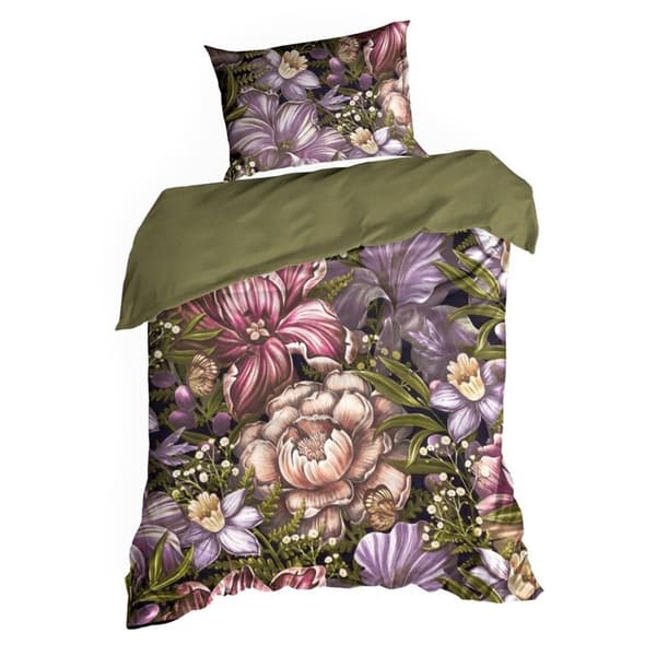 NIKA 45 SATIN SENGE SÆT 140 X 200 CM OLIVE