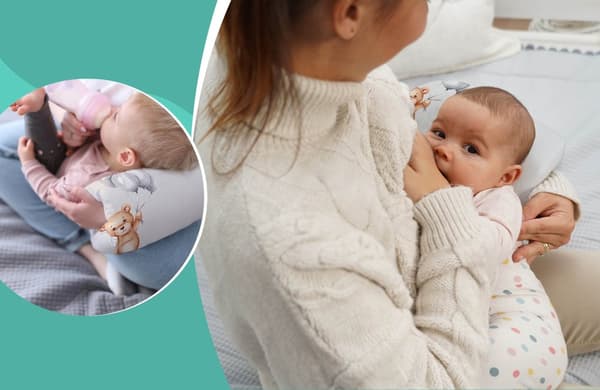 Amningskudde liten ammningsmuff Ø20cm - mini amningskudde bebisarm amningskudde armkudde för på resande fot amningskudde bomullsnallar