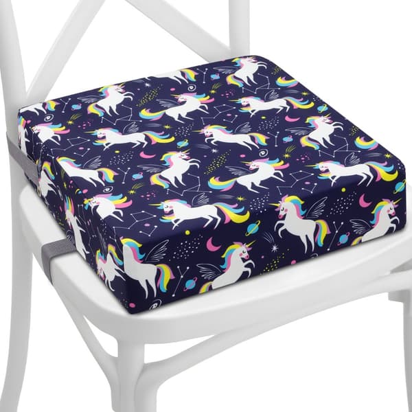 Bältesstol barnstol bältesstolsdyna barnstol - 33x33x8cm - bältesstol utomhus och inomhus bältesstol reducerare boostapak för resebarnstol enhörning