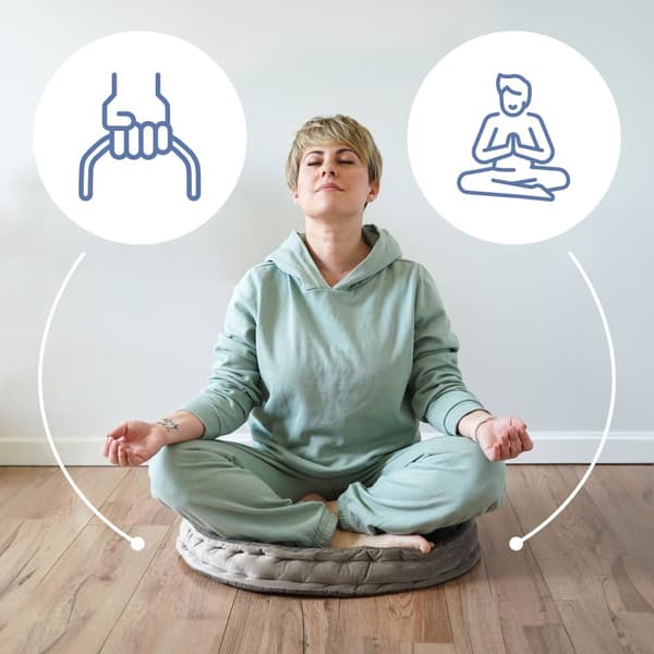 Lattiatyyny jooga tyyny istuintyyny pyöreä meditaatiotyyny XL puutarha ulkotyyny jooga ja meditaatio iso lattiatyyny parvekkeelle ja lastenhuoneeseen