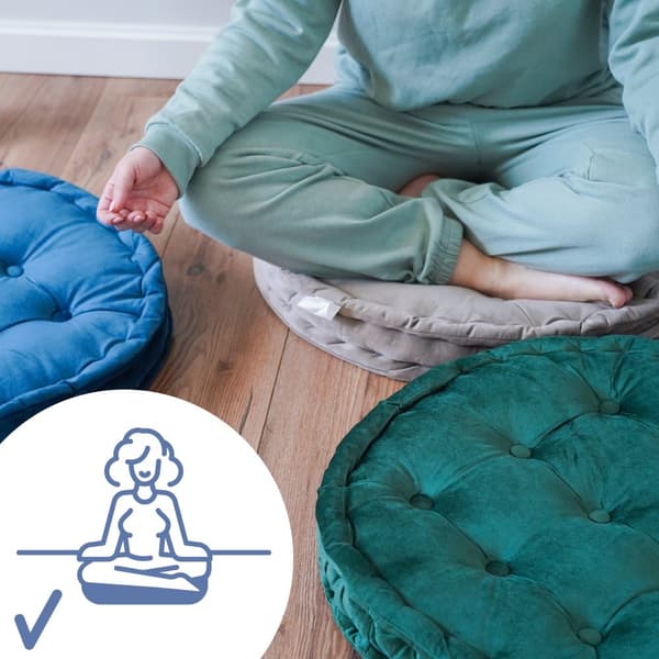 Lattiatyyny jooga tyyny istuintyyny pyöreä meditaatiotyyny XL puutarha ulkotyyny jooga ja meditaatio iso lattiatyyny parvekkeelle ja lastenhuoneeseen