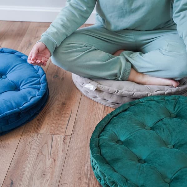 Lattiatyyny jooga tyyny istuintyyny pyöreä meditaatiotyyny XL puutarha ulkotyyny jooga ja meditaatio iso lattiatyyny parvekkeelle ja lastenhuoneeseen