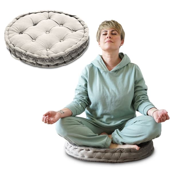 Lattiatyyny jooga tyyny istuintyyny pyöreä meditaatiotyyny XL puutarha ulkotyyny jooga ja meditaatio iso lattiatyyny parvekkeelle ja lastenhuoneeseen