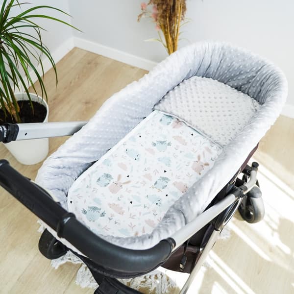 Kant för barnvagnar - överdrag till babybadbo barnvagnstillbehör set 3 stycken med kudde och muslinmadrass
