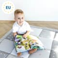 Miniatyrbillede 4 af 11: Baby kravletæppe fløjl - legemåtte PATCHWORK legemåtte polstret gulvmåtte tykt krybbetæppe bomuld med fløjl aktivitetsmåtte