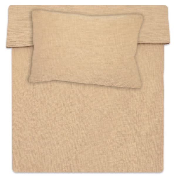 Barnsängkläder Muslin - Sängkläder Barn Baby Pojkar Flickor Sängkläder Påslakan Örngott Beige 100 x 135 cm