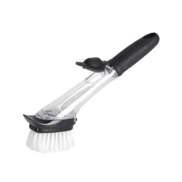 Aqua Laser opvaskebørste med dispenser + skuresvamp Sort/Hvid