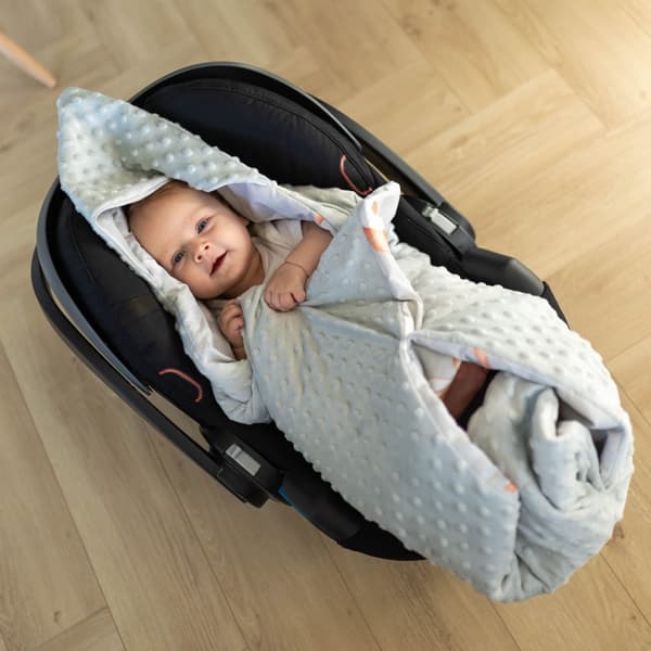 Wrap filt barnstol filt barnvagn - universal baby baby filt för barnvagn bilbarnstol året runt filt bomull