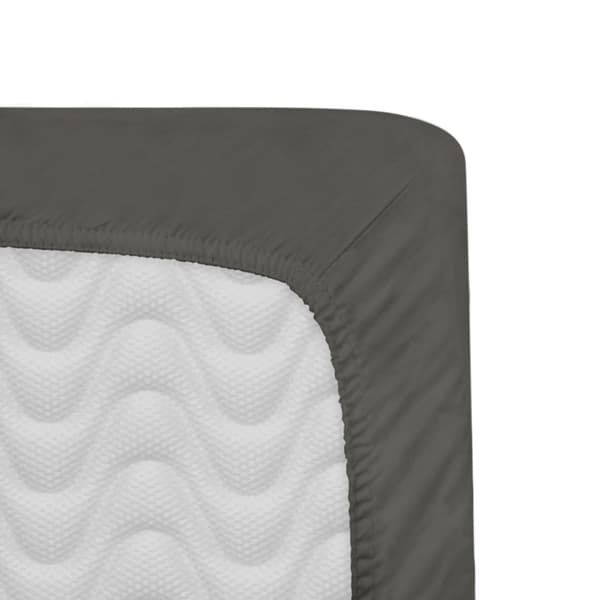 Monteringslagen bomuld satin lysegrå 037/180x200