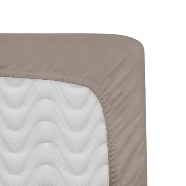 Istuva lakana puuvillasatiini tumma beige 041/180x200