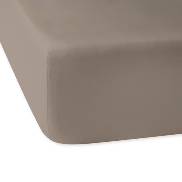 Istuva lakana puuvillasatiini tumma beige 041/180x200
