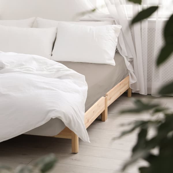 Istuva lakana puuvillasatiini tumma beige 041/180x200