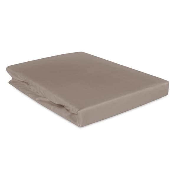 Bumpen bomuld satin mørk beige 041/180x200