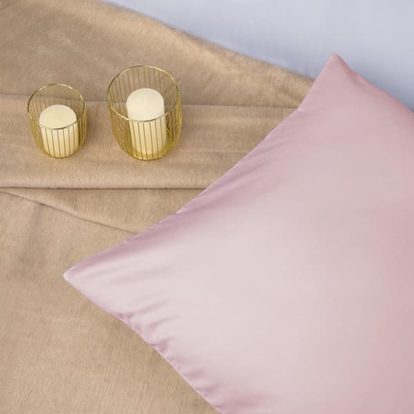 Pudebetræk satin bomuld pink 006/40x40.