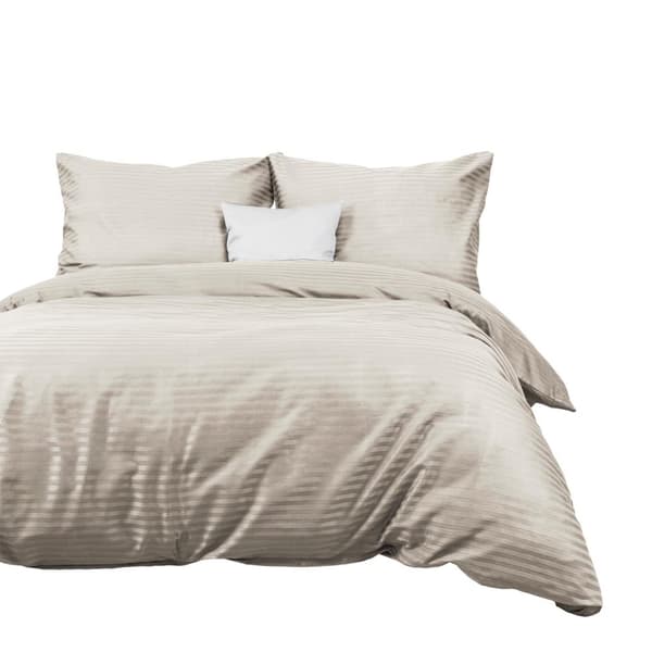 Sängkläder i bomull satin CIZGILI CREAM/140x200+1 överdrag 70x80 EXKLUSIVT