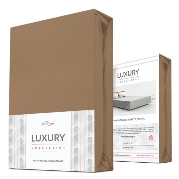 Fit sheet jersey elastan 54 BRAUN/BRUN/140x200x30
