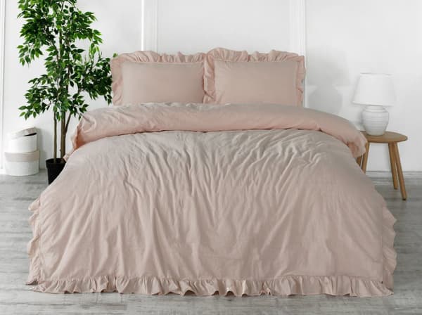 Sängkläder i bomull CAMELLO ROSES/160x200(P) STENTVÄTTAD
