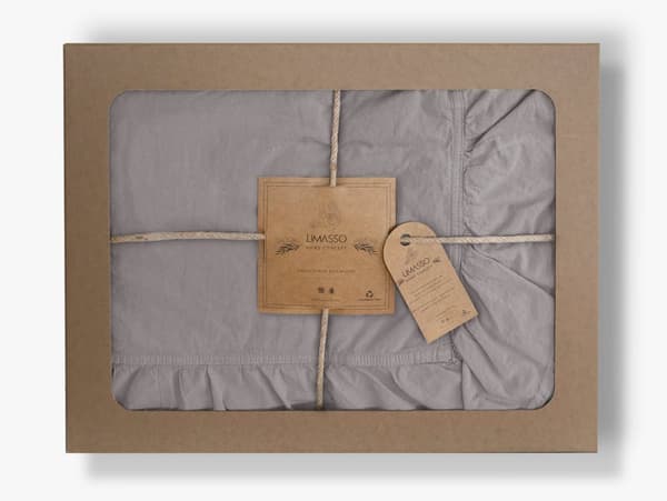 Puuvillaiset vuodevaatteet OPAL GREY/160x200(P) KIVIPESU
