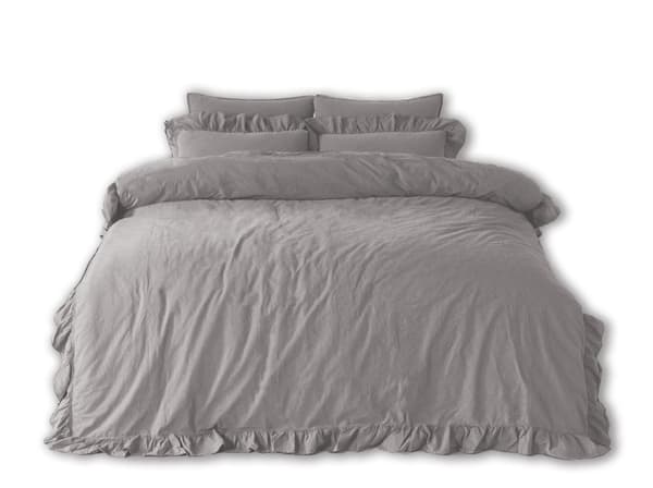 Puuvillaiset vuodevaatteet OPAL GREY/160x200(P) KIVIPESU
