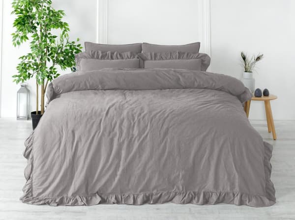 Puuvillaiset vuodevaatteet OPAL GREY/160x200(P) KIVIPESU
