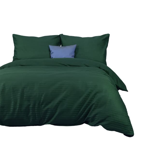 Puuvillasatiinivuodevaatteet CIZGILI DARK GREEN/220X200 EXCLUSIVE
