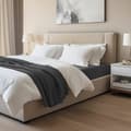 Miniatyrbillede 2 af 7: Jersey elastan pasform SORT/SORT/140x200x30