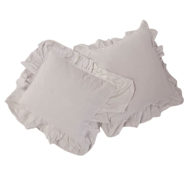 Bomulds pudebetræk sæt NATURAL CREAM/2x40x40 STONEWASHED