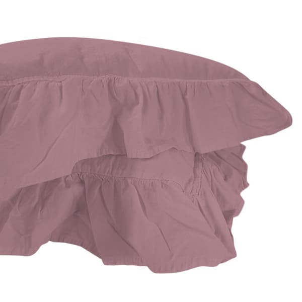 Bomulls örngott set BLE MAUVE/2x40x40 STENTVÄTTAD