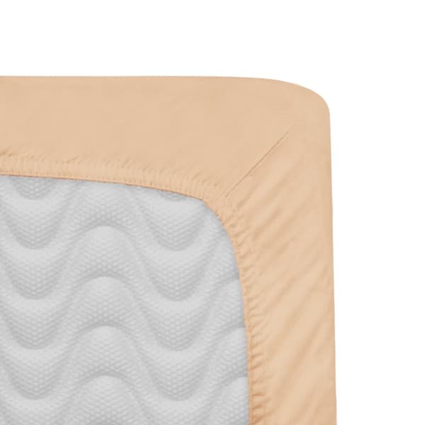 Istuva lakana puuvillasatiini vaalea beige 044/140x200