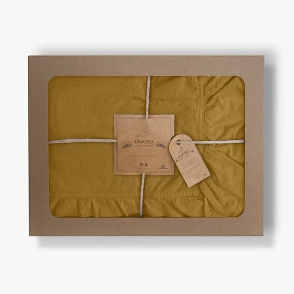 Puuvillaiset vuodevaatteet ECRU OLIVE/220x200(P) KIVIPESU
