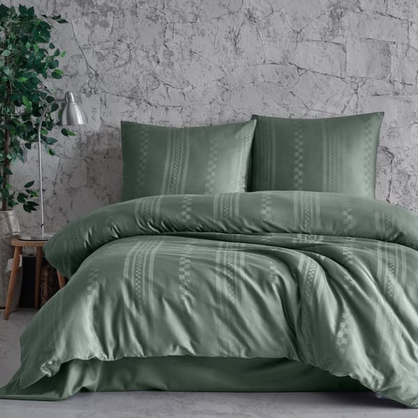 Puuvillasatiiniset vuodevaatteet CAPITAL GREEN/160x200 EXCLUSIVE