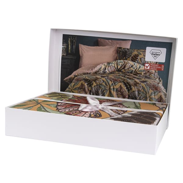 Puuvillasatiini vuodevaatteet (P) GRETA TERRA/220x200 LUXURY PREMIUM