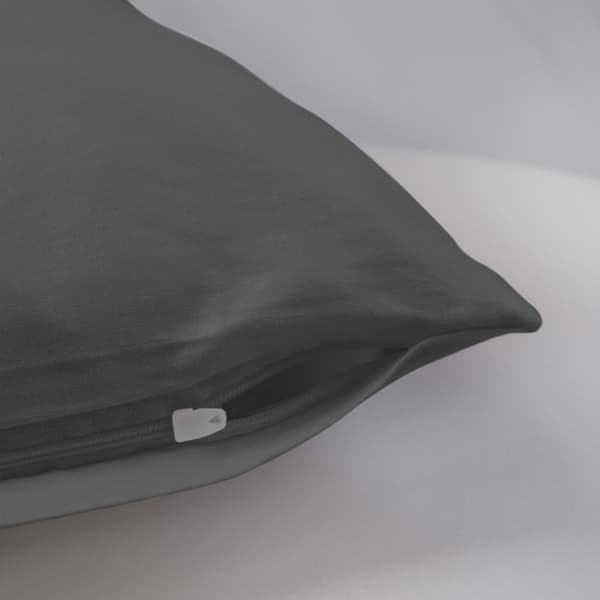 Pudebetræk satin bomuld lysegrå 037/50x80