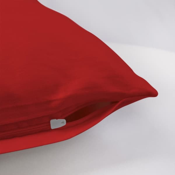 Pudebetræk satin bomuldsrød 029/50x80