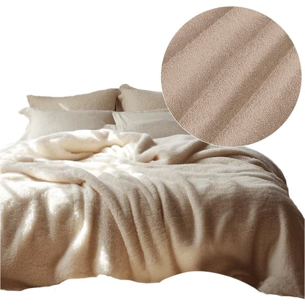 Frottésängkläder beige 30/160x200