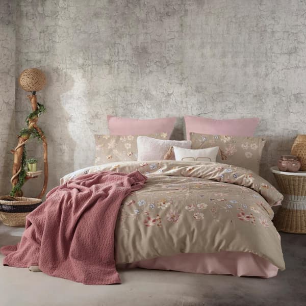 Puuvillasatiini vuodevaatteet ROSABELLA PINK/200x220 EXCLUSIVE