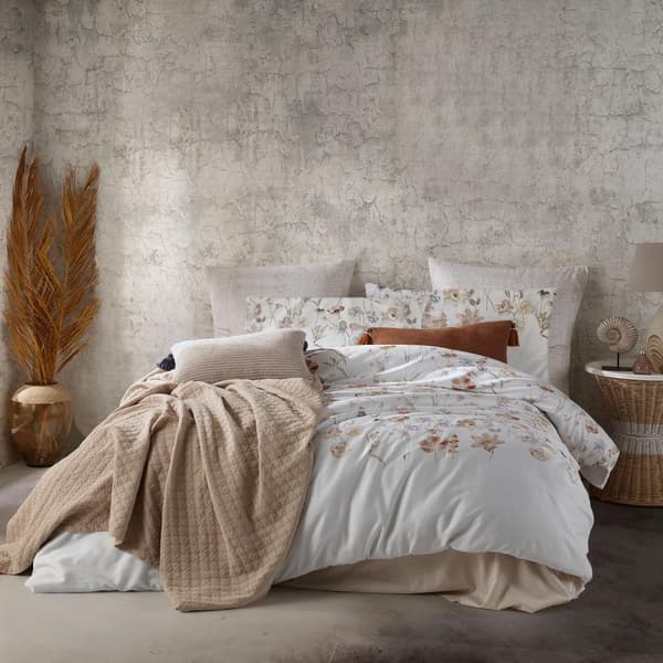 Bomuld satin sengetøj ROSABELLA WHITE/200x220 EKSKLUSIVT