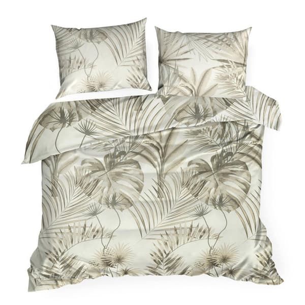 NINA BOMULL Sängkläder SET 140 X 200 CM BEIGE