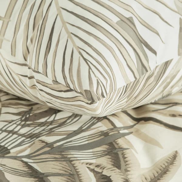 NINA BOMULL Sängkläder SET 140 X 200 CM BEIGE
