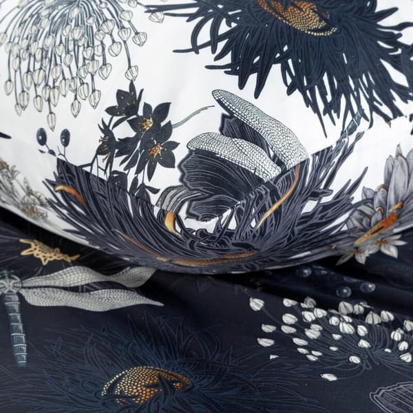NIKA 55 SATIN SÄNGSÄT 220 X 200 CM MÖRK MARIN