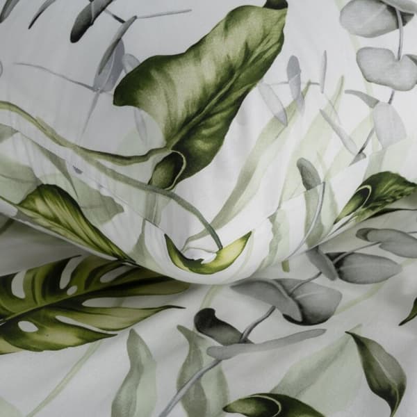 ELLEN BOMULL Sängkläder SET 140 X 200 CM GRÖN