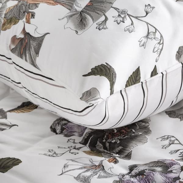 SATIN SÄNGDÅNGSSET FJÄDER 39 220 X 200 CM VIT