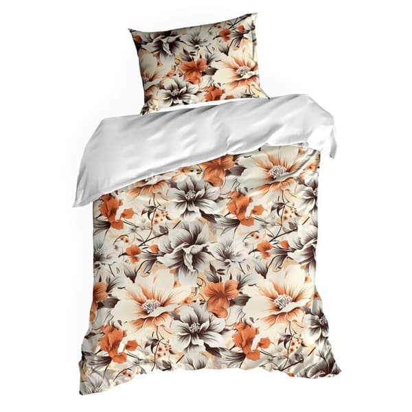 NIKA 51 SATIN SENGE SÆT 220 X 200 CM MØRK CREME