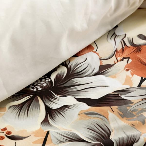 NIKA 51 SATIN SENGE SÆT 220 X 200 CM MØRK CREME