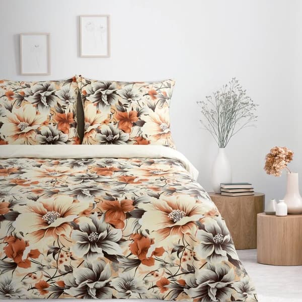 NIKA 51 SATIN SENGE SÆT 160 X 200 CM MØRK CREME