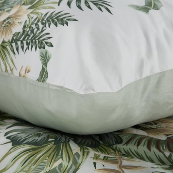 SATIN SÄNGDÅNGSSET FJÄDER 30 220 X 200 CM VIT