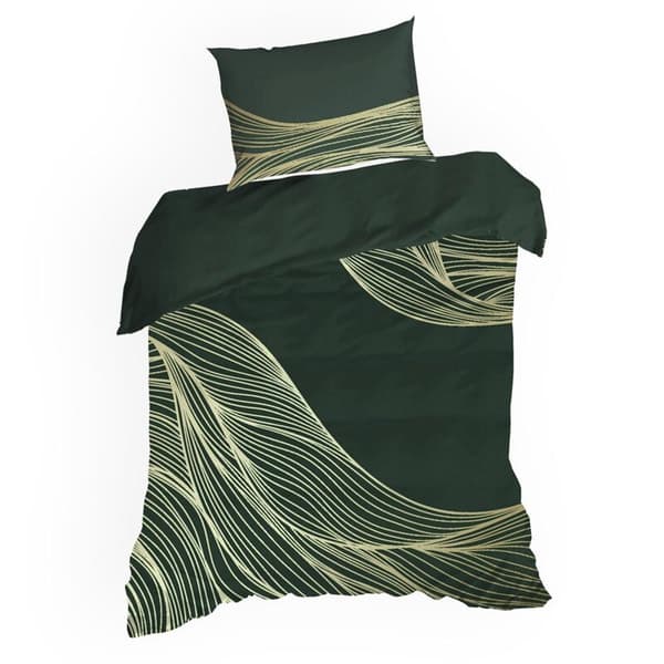 SATIN SÄNGSET PREMIUM 3 160 X 200 CM MÖRKGRÖN