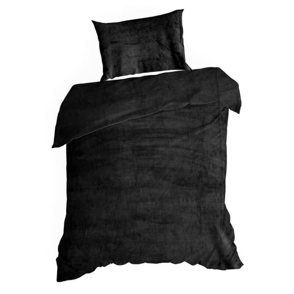 FLANO 2 bäddset 160 X 200 CM SVART