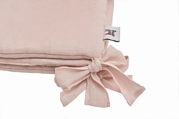Dekorativ kudde/ersättning för spjälskydd 55x14 cm – Stengrå Linne / OEKO-TEX